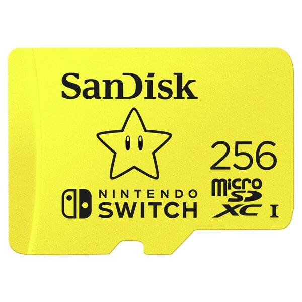 Paměťová karta SANDISK Micro SDXC 256GB UHS-I U3 (V30) pro Nintendo Switch (100R/90W) 


