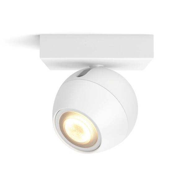 Bodové svítidlo Philips Buckram White Ambiance Spot, bez ovladače bílé

