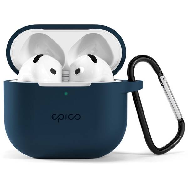 Pouzdro Epico Outdoor Cover s karabinou pro Apple AirPods 4 modré

