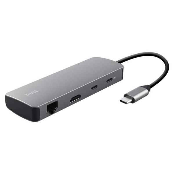USB Hub Trust Dalyx 8v1 USB-C šedý

