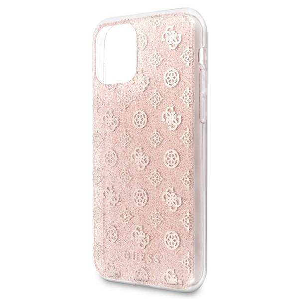 Kryt na mobil Guess 4G Peony Glitter na Apple iPhone 11 růžový

