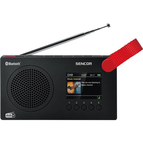 Radiopřijímač s DAB+ Sencor SRD 7757 černá barva
