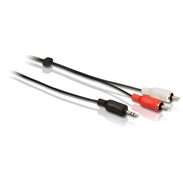 Kabel Philips Jack 3,5 mm / 2RCA, 3 m černý

