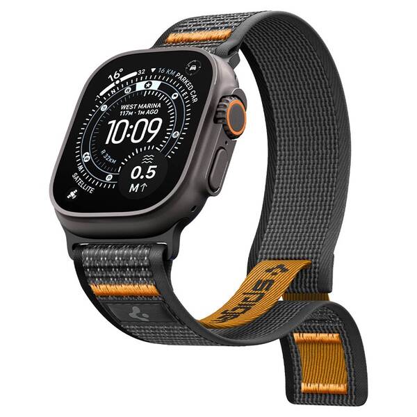Řemínek Spigen Athlex Air 2 Active na Apple Watch 49mm/46mm/45mm/44mm černý/oranžový

