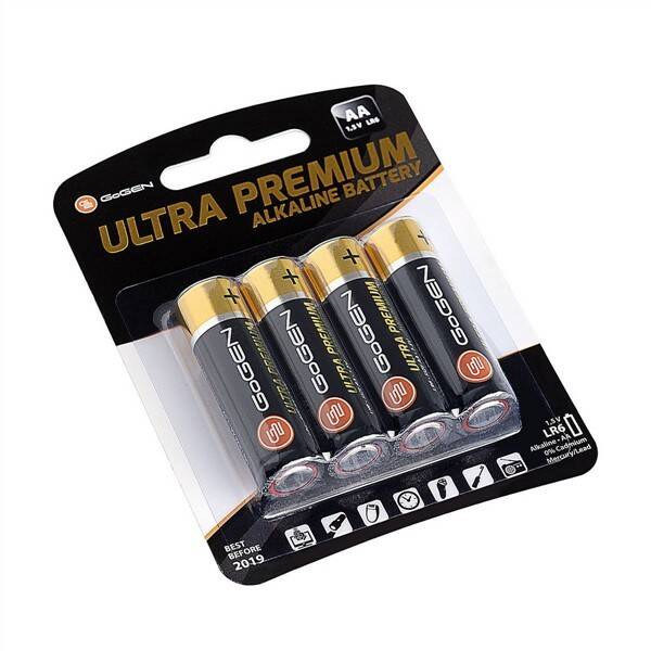 Baterie alkalická GoGEN AA, LR06, blistr 4ks 
