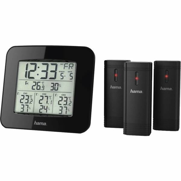Meteorologická stanice Hama EWS-Trio, 3 čidla černá

