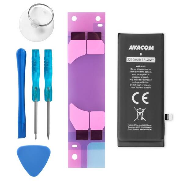 Baterie Avacom pro Apple iPhone 8 - vysokokapacitní, Li-Ion 3,82V 2210mAh (náhrada 616-00357) 


