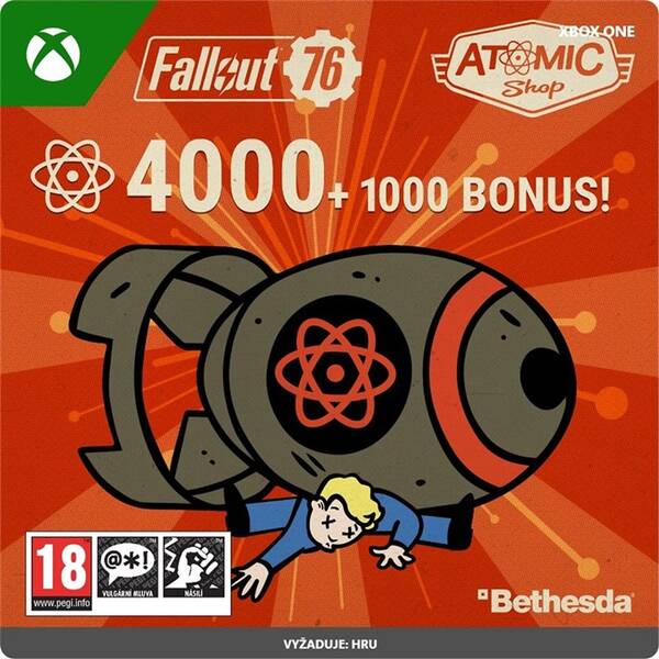  Bethesda Xbox One Fallout 76: 4000 (+1000 Bonus) - elektronická licence 

