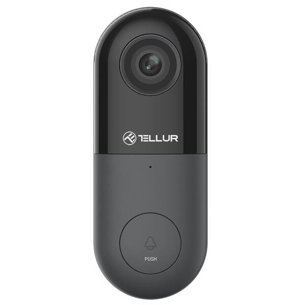Videozvonek Tellur Video DoorBell WiFi, 1080P, PIR černý

