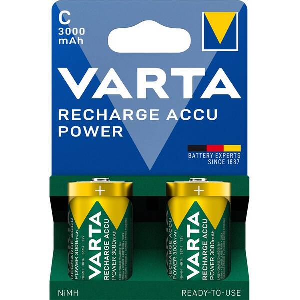 Baterie nabíjecí Varta Recharge Accu Power 2 C (HR14), 3000 mAh (2 ks) 

