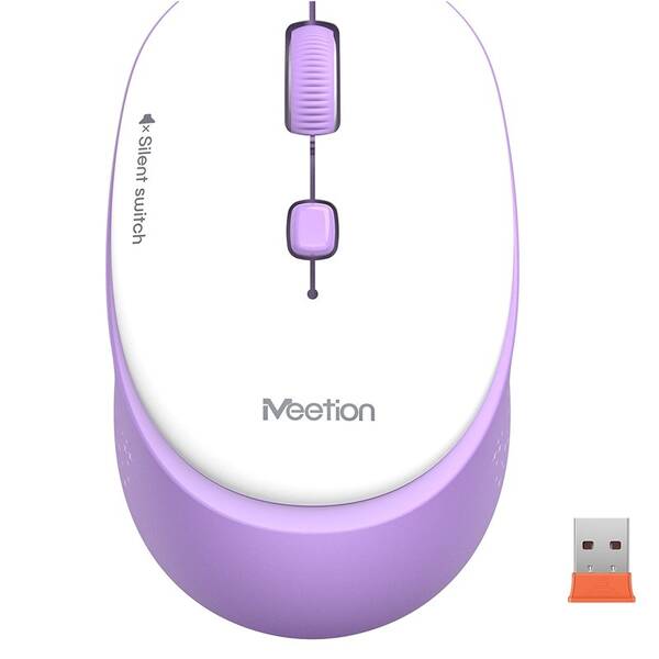 Myš Meetion R571 bílá/růžová

