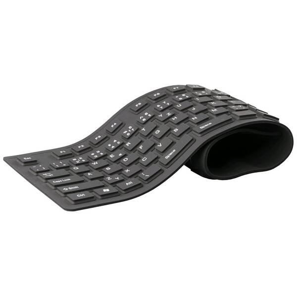 Klávesnice C-Tech FK-01, gelová, flexibilní, CZ/SK černá

