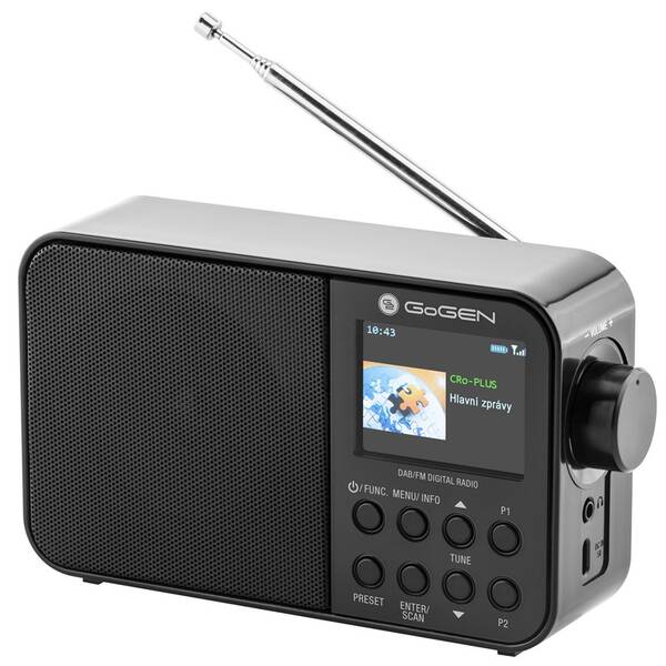 Radiopřijímač s DAB+ GoGEN DAB 500 BTC černý

