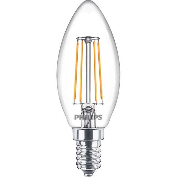 Žárovka LED Philips svíčka, 4,3W, E14, teplá bílá, 3ks 

