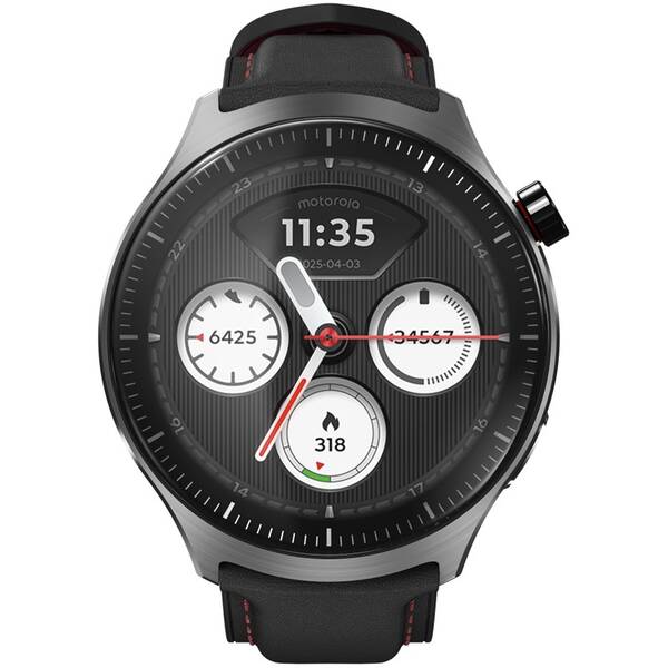 Chytré hodinky Motorola Moto Watch Ultra se silikonovým řemínkem černé

