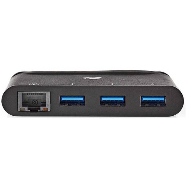 USB Hub Nedis 4v1 USB-C/1x RJ45, 3x USB-A 

