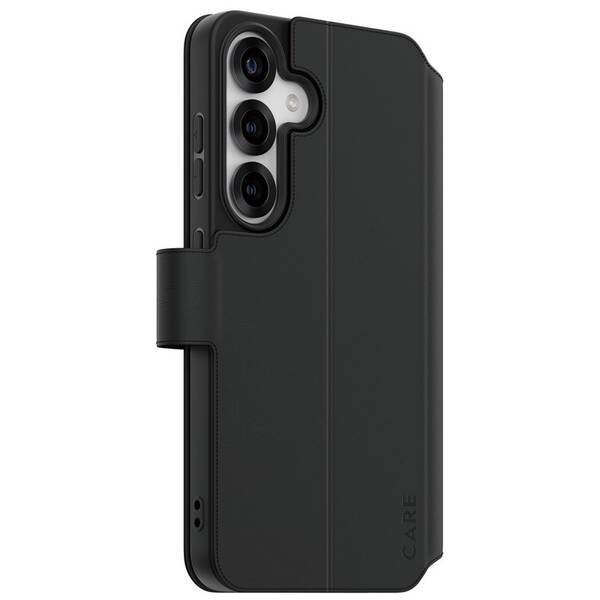 Pouzdro na mobil flipové PanzerGlass CARE Wallet Kickstand na Samsung Galaxy S25 černá barva
