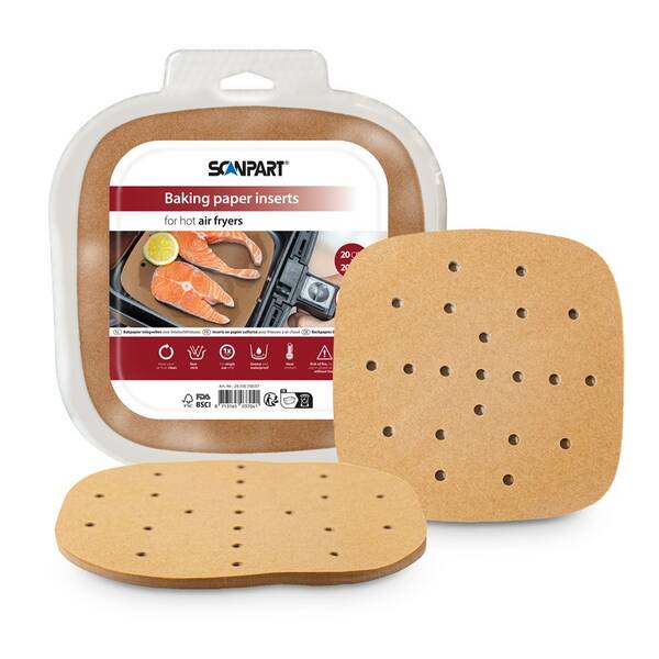 Papírové formy Scanpart SCA2910070007, 20×20 cm (100 ks) hnědá

