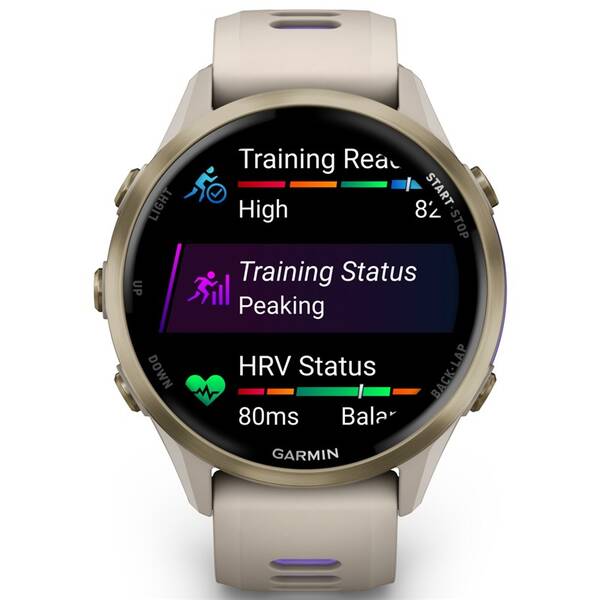 Chytré hodinky Garmin Forerunner 970 (EU distribuce) béžové/fialové

