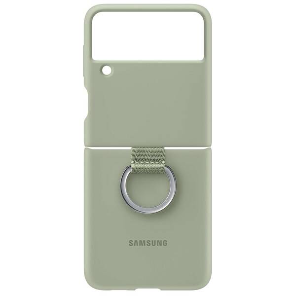 Kryt na mobil Samsung Silicone Cover s držákem Galaxy Z Flip3 zelený

