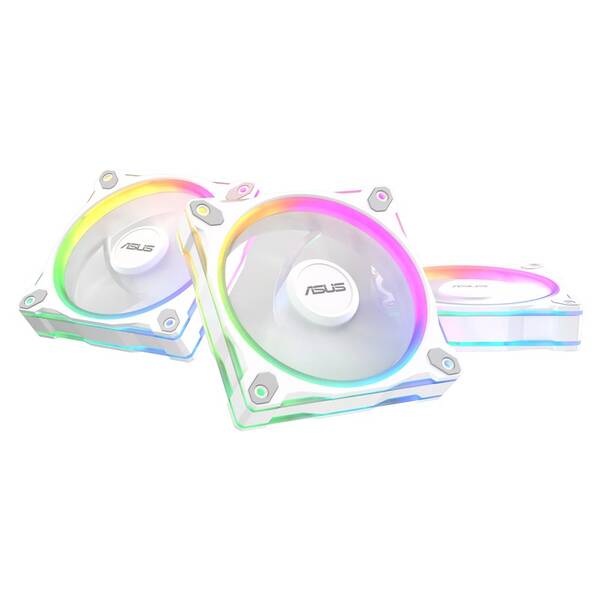 Ventilátor Asus PRIME MR120 ARGB Reverse White, 3 ks bílý

