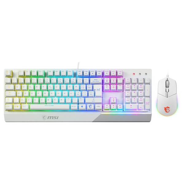 Klávesnice s myší MSI Vigor GK30 COMBO, CZ+SK layout bílá

