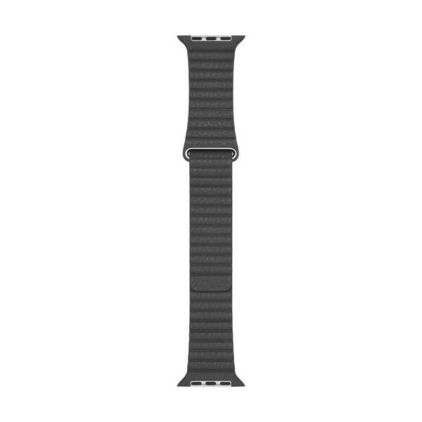 Řemínek Apple 44mm Black Leather Loop - Large 

