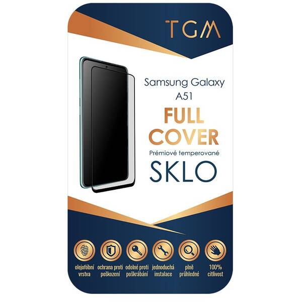 Tvrzené sklo TGM Full Cover na Samsung Galaxy A51 černé

