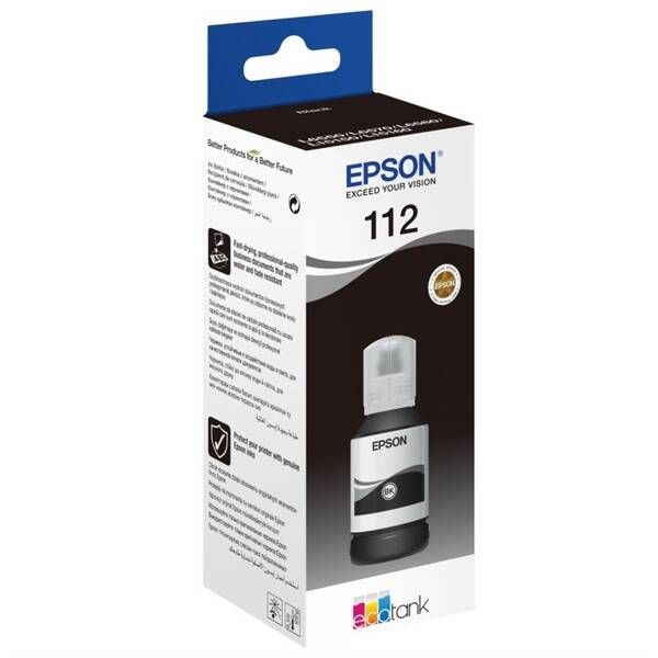 Inkoustová náplň Epson 112, 127 ml černá

