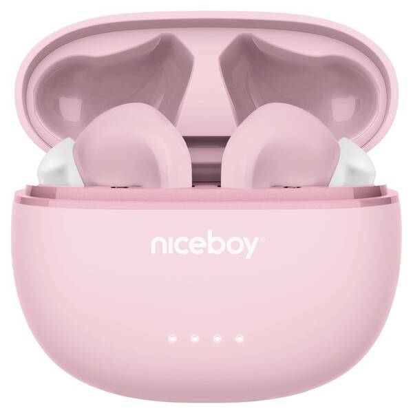 Sluchátka Niceboy HIVE Pins ANC 3 růžová

