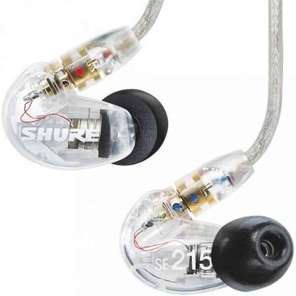 Sluchátka Shure SE215 průhledná

