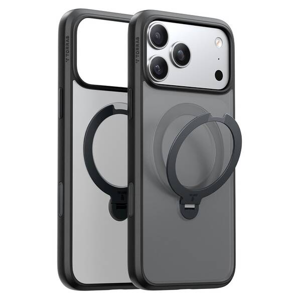 Kryt na mobil Torras Ostand Q3 Spin na Apple iPhone 17 Pro Max černý

