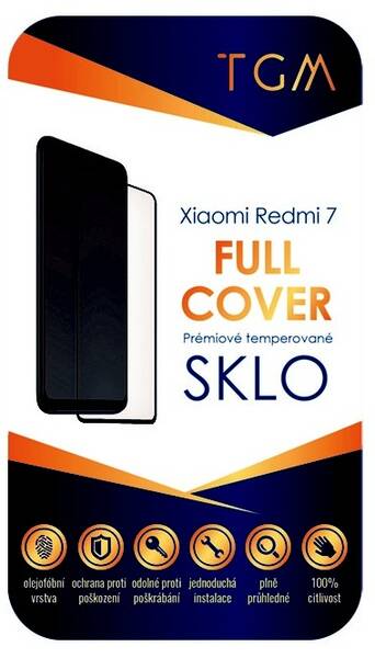 Tvrzené sklo TGM Full Cover na Xiaomi Redmi 7 černé

