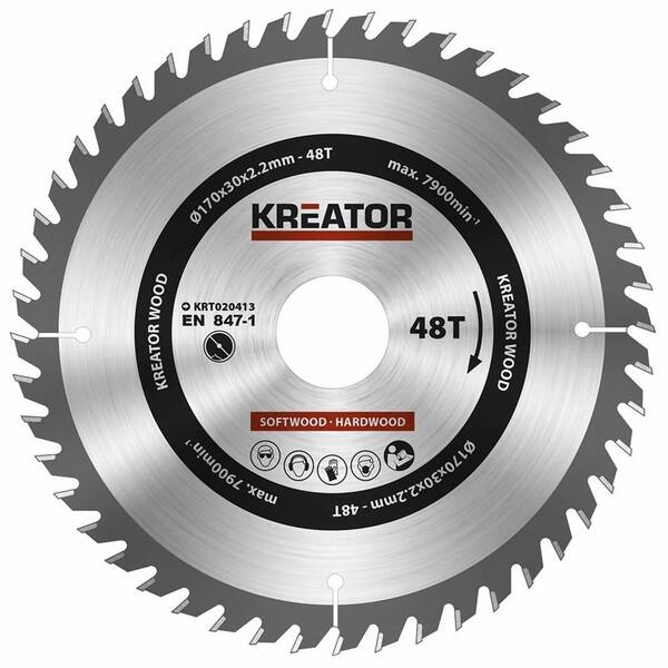 Kotouč pilový Kreator KRT020413170mm 48T 

