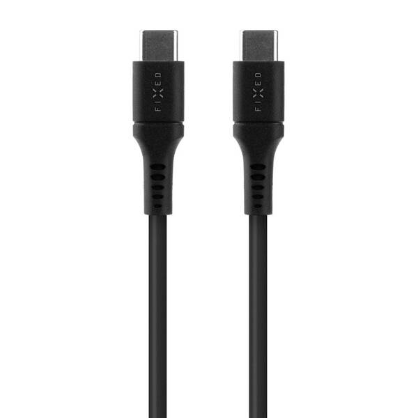 Kabel FIXED Liquid silicone USB-C/Lightning s podporou PD, MFi, 2m černý

