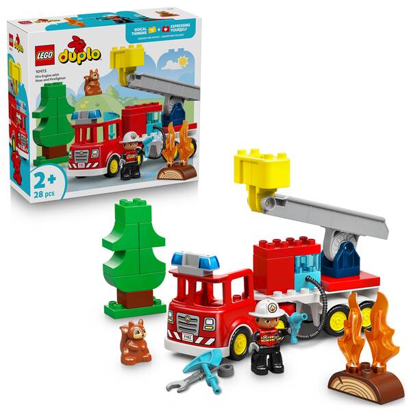 Stavebnice LEGO® DUPLO® 10473 Hasičské auto s hadicí a hasičem 

