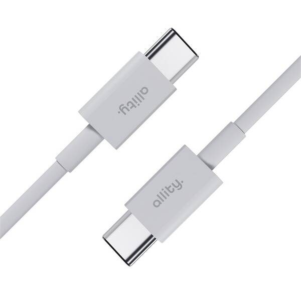 Kabel Allity AUC-03, 60W, USB-C/USB-C, 1m bílý

