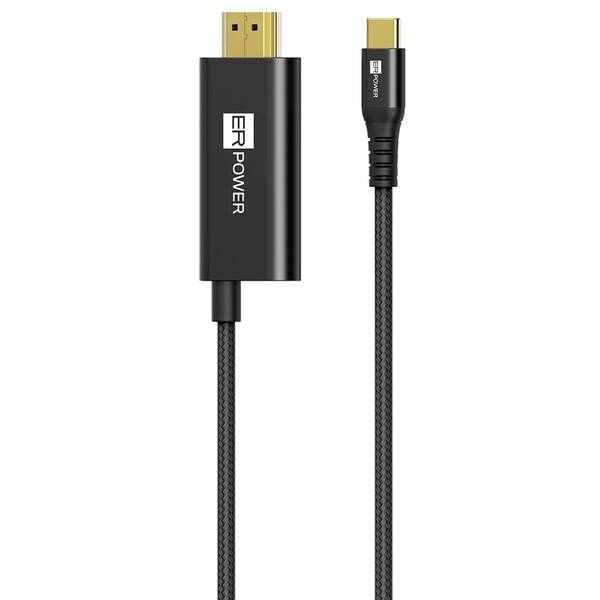Kabel ERPOWER Displayporter HDMI/USB-C, 4K/60Hz, 2m černý

