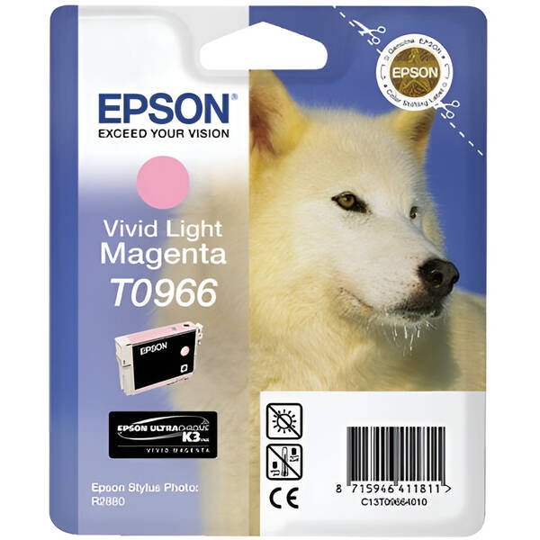 Inkoustová náplň Epson T0966, 13 ml - světle purpurová 

