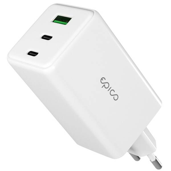 Nabíječka do sítě Epico UltraBoost GaN 100W 2xUSB-C/1xUSB-A bílá

