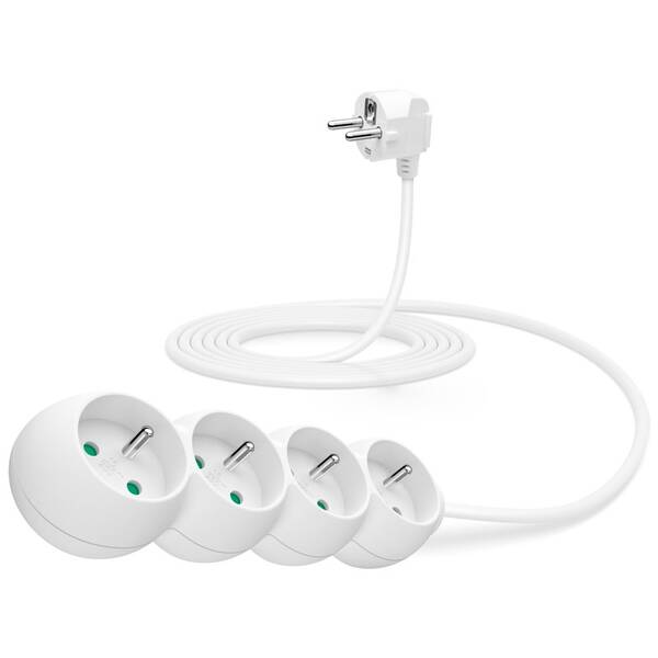 Kabel prodlužovací Connect IT 4x zásuvka, 3m bílý

