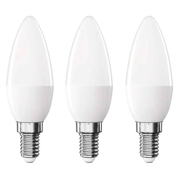Žárovka LED EMOS Classic svíčka, 4,2W, 470lm, E14, teplá bílá (3 ks) 

