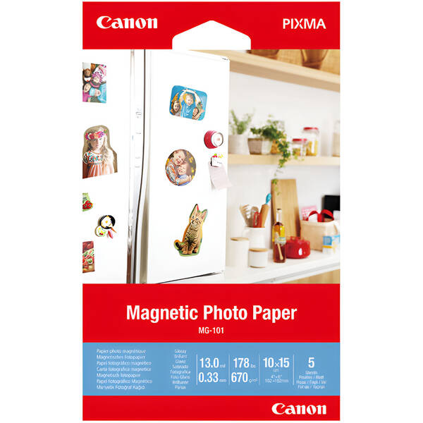 Fotopapír Canon MG-101, magnetický, 10x15 cm, 5 listů 

