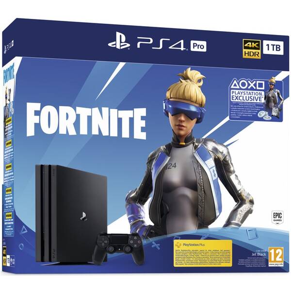 Herní konzole Sony Pro 1 TB + Fortnite balíček 2000 V Bucks černý

