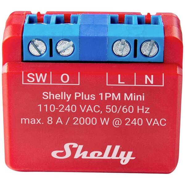 Modul Shelly Plus 1PM Mini, spínací modul, WiFi 
