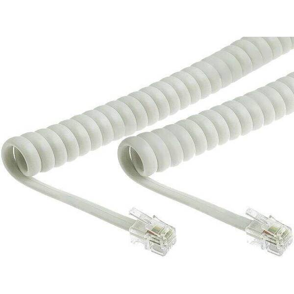 Kabel SMARTON RJ11, kroucený, 6m bílý

