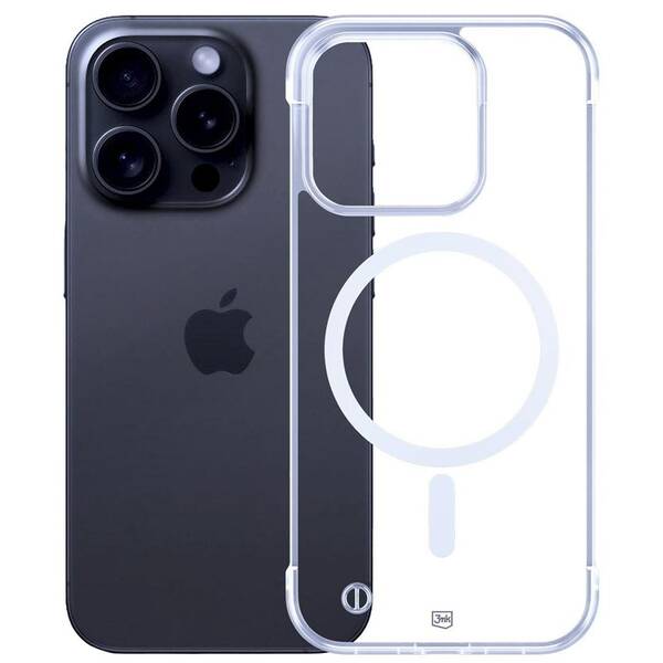 Kryt na mobil 3mk Just20g MagCase na Apple iPhone 16 Pro Max průhledný

