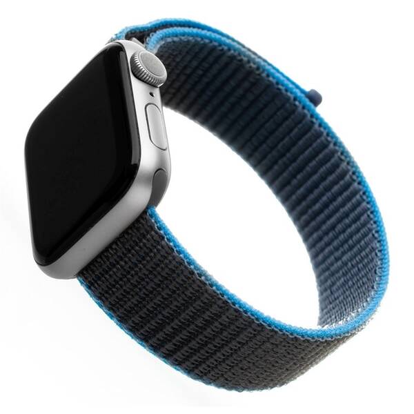 Řemínek FIXED Nylon Strap na Apple Watch 38/40/41 mm - šedomodrý 


