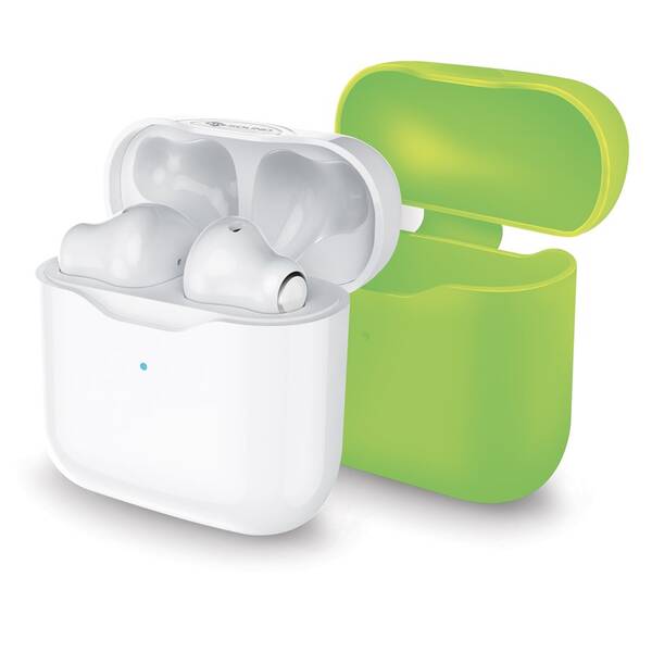Sluchátka Meliconi Safe Pods Evo bílá/zelená

