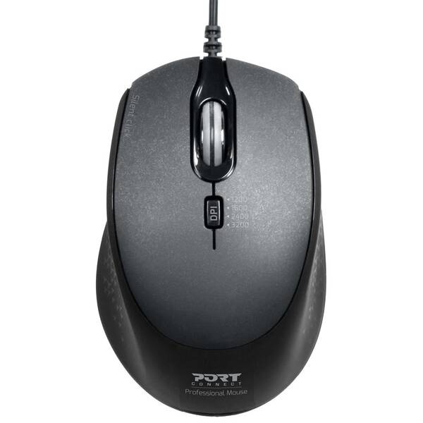 Myš PORT CONNECT Silent USB-A/USB-C černá

